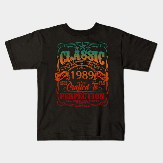 Vintage 1989 Limited Edition 35 Year old 35th Birthday Kids T-Shirt by Nonoushop